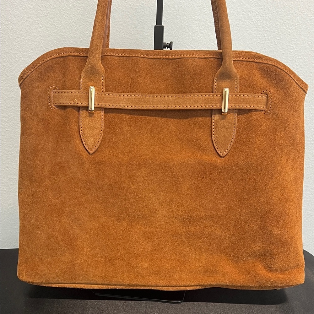 Marlon Firenze | “Eva” Ring Hook Leather Suede Tote - Picture 6 of 11